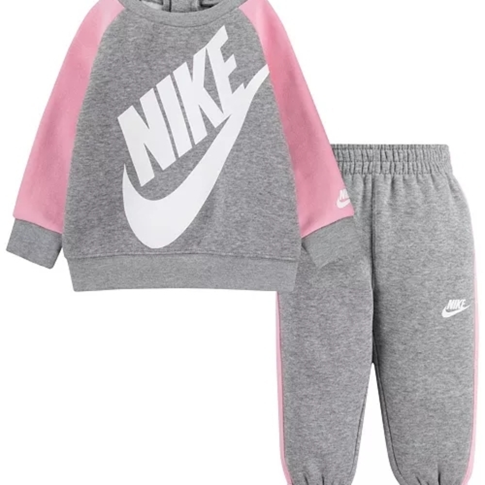 Nike Gray and Pink Toddler Tracksuit